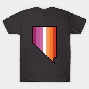 Nevada Lesbian Pride Flag T-Shirt